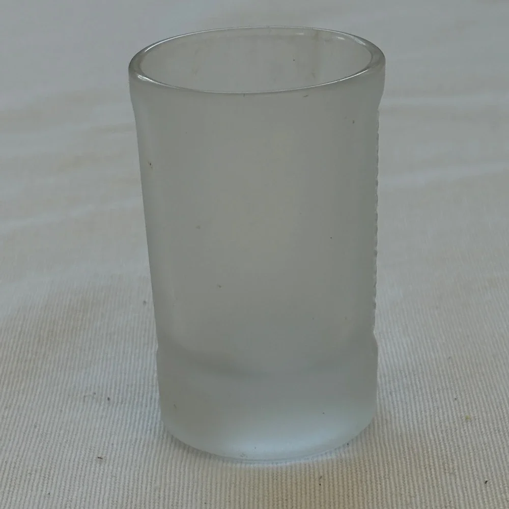 Jägermeister Frosted Shot Glass‎ 1 fl oz Embossed Logo Collectible Barware